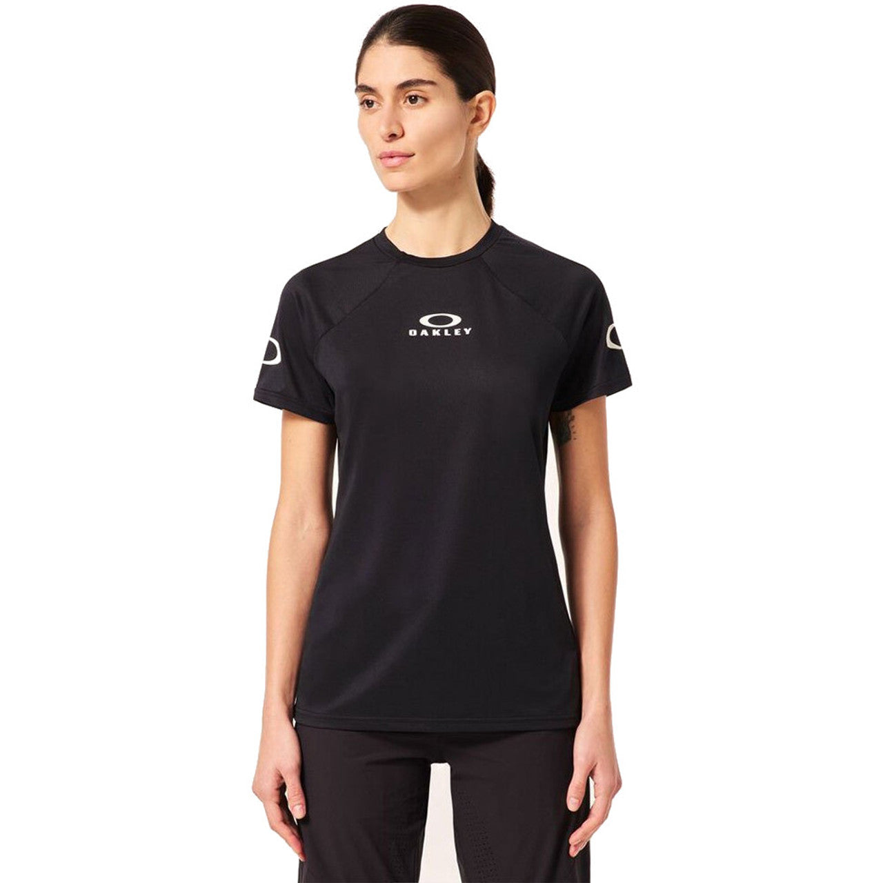 Oakley Ride Free Womens Short Sleeve Jersey - XS - Blackout
