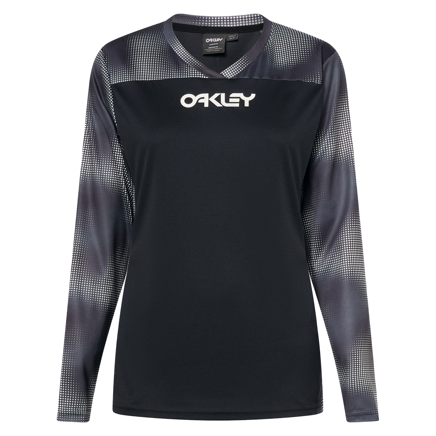 Oakley Women's Maven Coast Long Sleeve Jersey - Women's L - Organic Spots Black