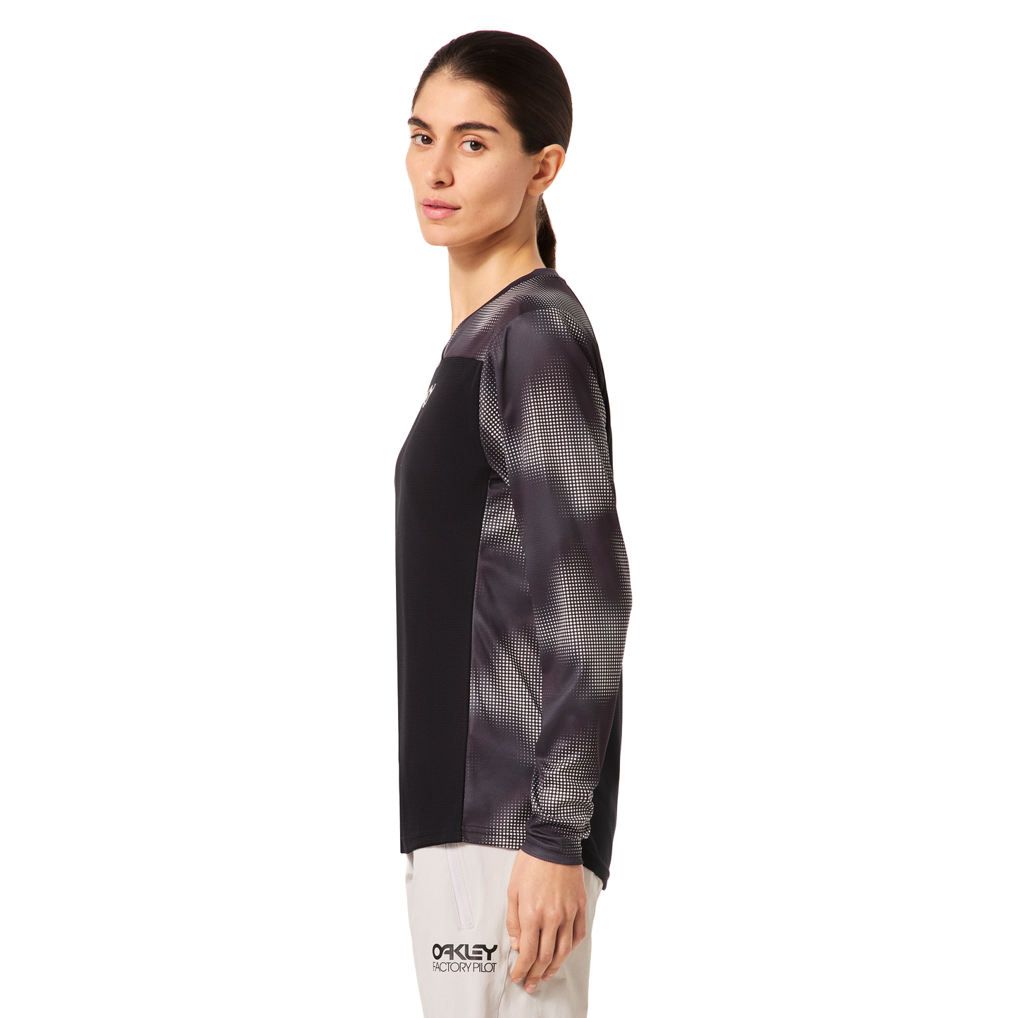 Oakley Women's Maven Coast Long Sleeve Jersey - Women's S - Organic Spots Black