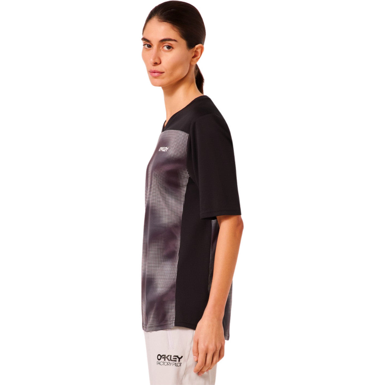 Oakley Women's Maven Coast Short Sleeve Jersey - Women's XL - Organic Spots Black