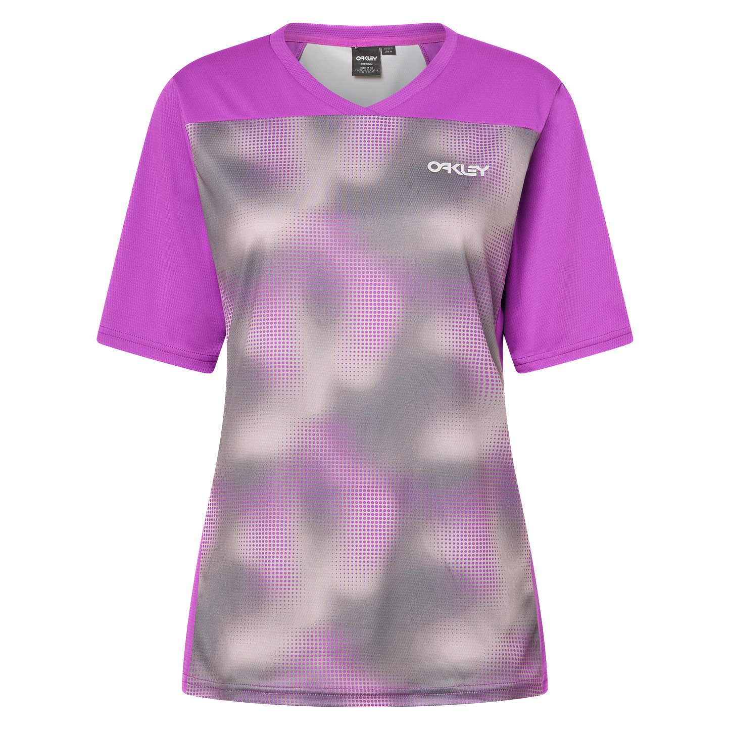 Oakley Women's Maven Coast Short Sleeve Jersey - Women's L - Organic Spots Purple