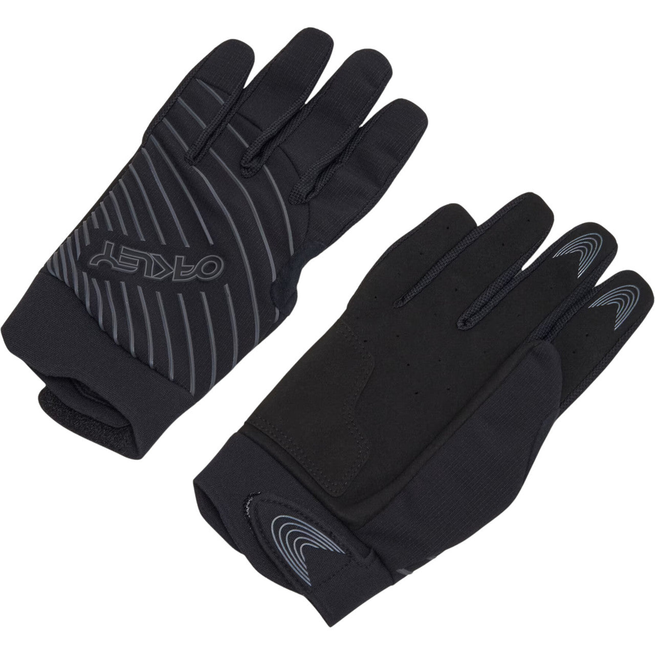 Oakley Drop In 2.0 MTB Gloves - L - Blackout - Uniform Grey