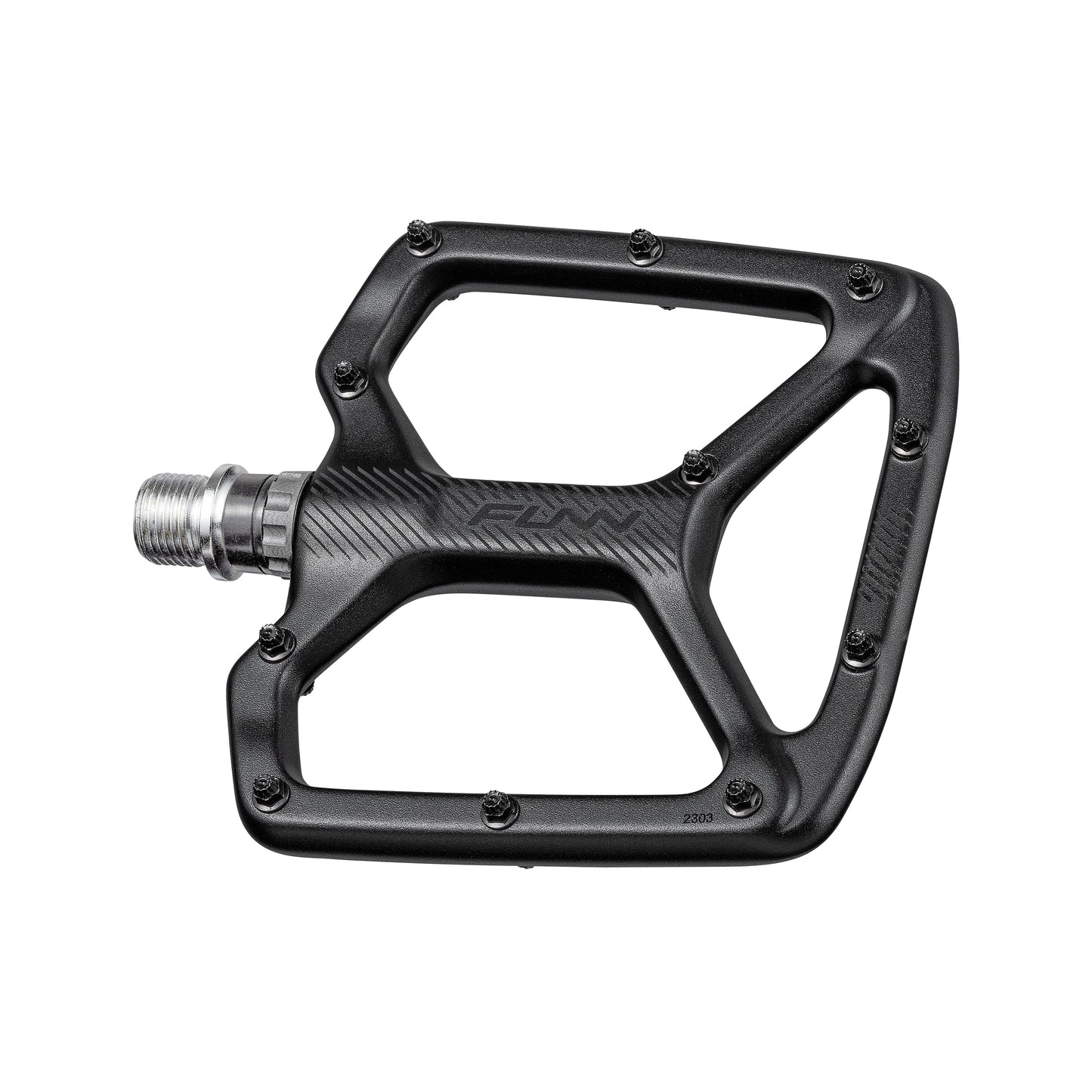FUNN Python V2 Flat Aluminium Pedals - Standard - Black