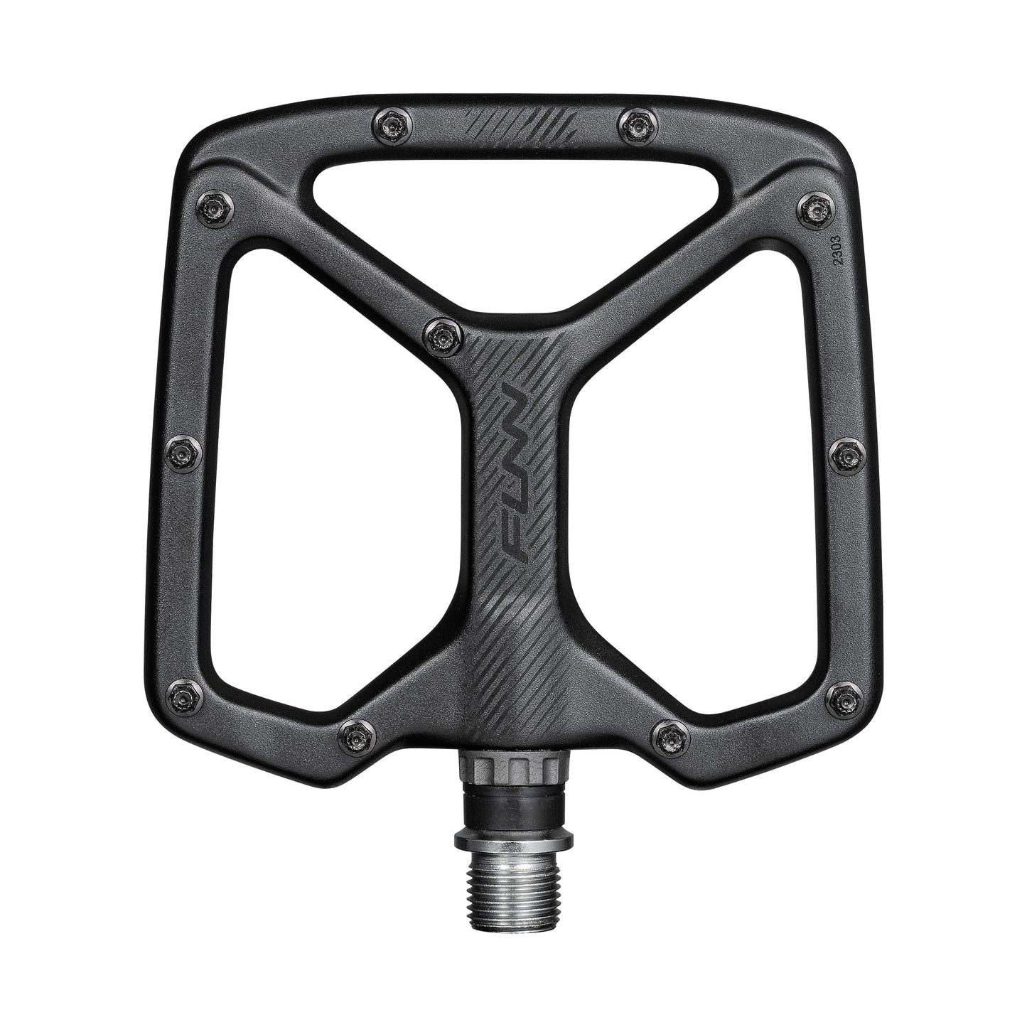 FUNN Python V2 Flat Aluminium Pedals - Standard - Black