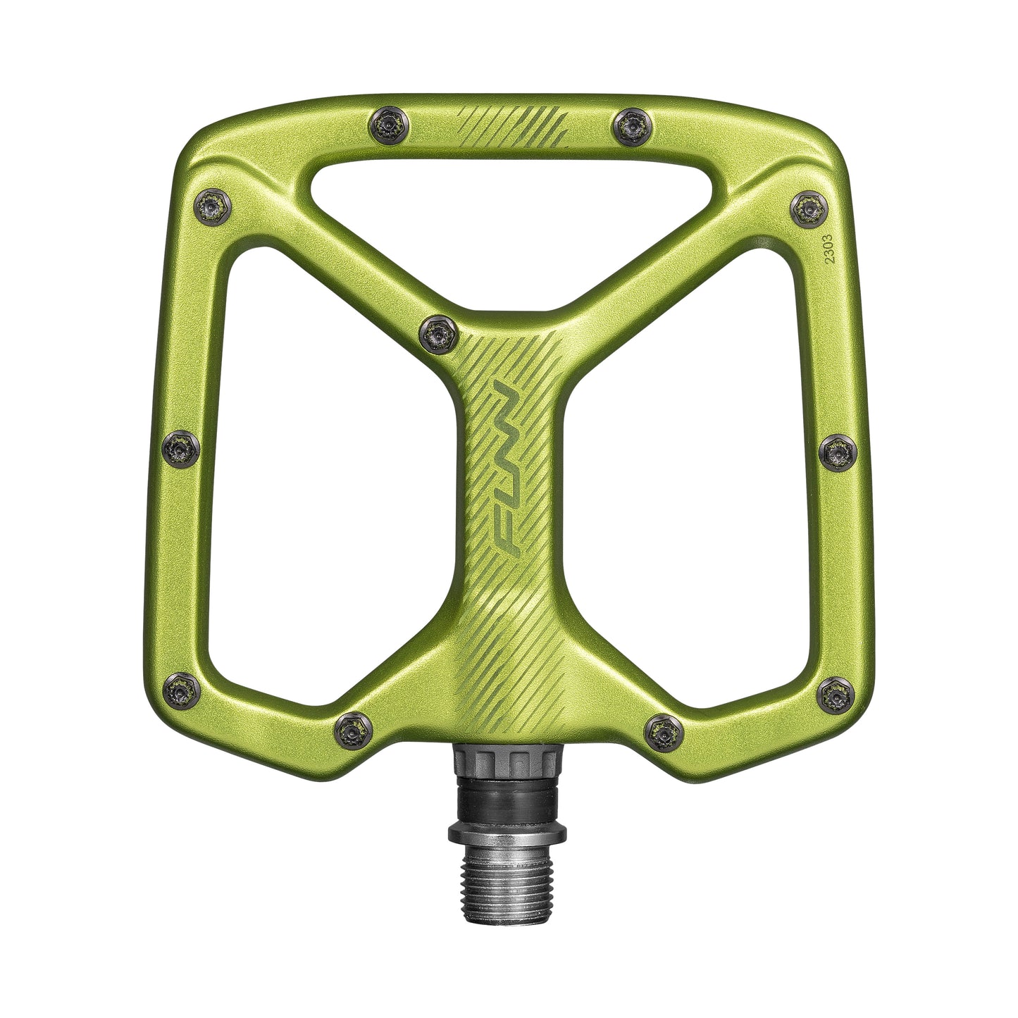 FUNN Python V2 Flat Aluminium Pedals - Standard - Green