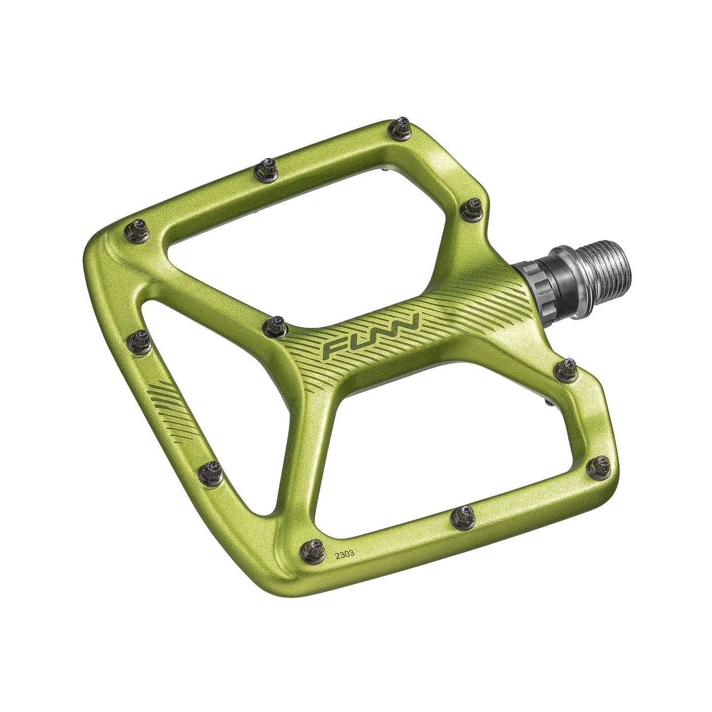FUNN Python V2 Flat Aluminium Pedals - Standard - Green