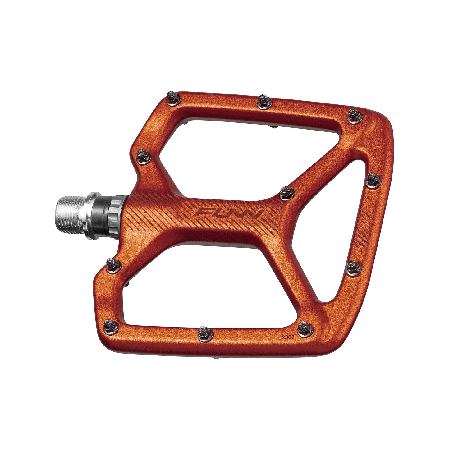 FUNN Python V2 Flat Aluminium Pedals - Standard - Orange