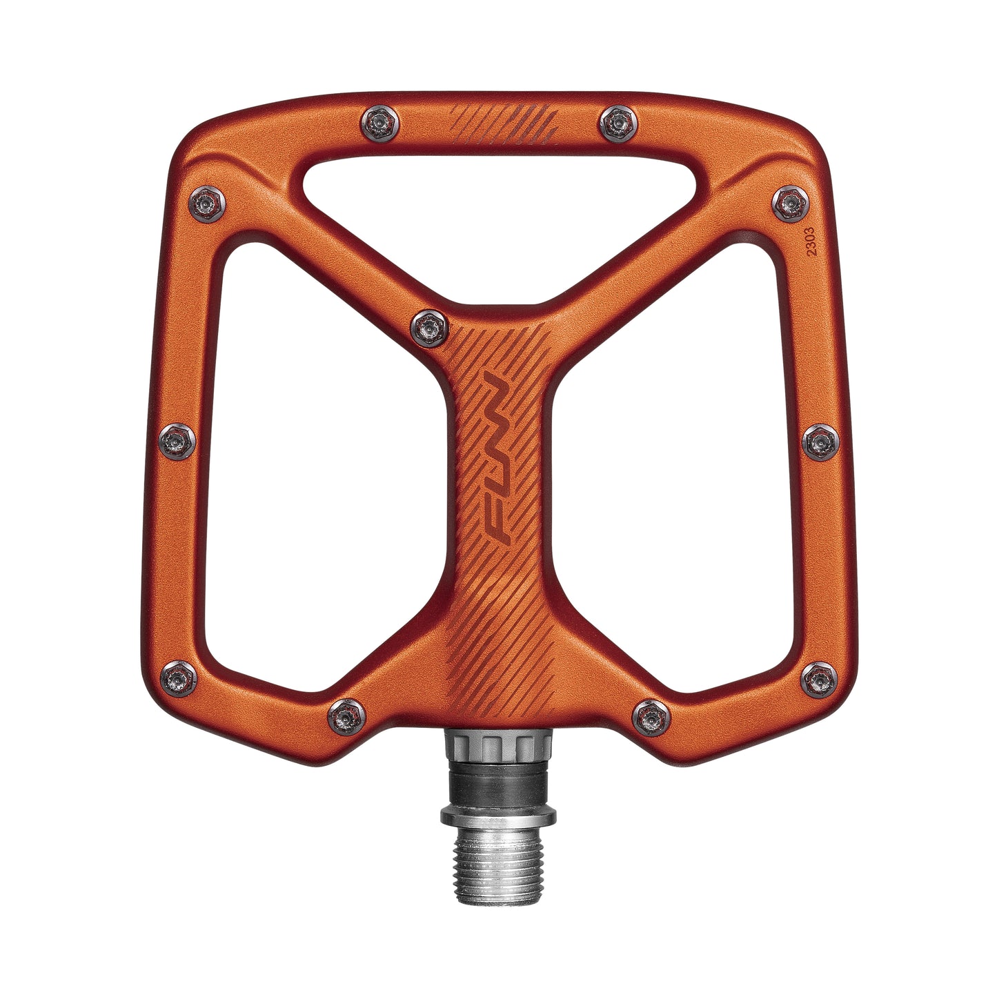 FUNN Python V2 Flat Aluminium Pedals - Standard - Orange