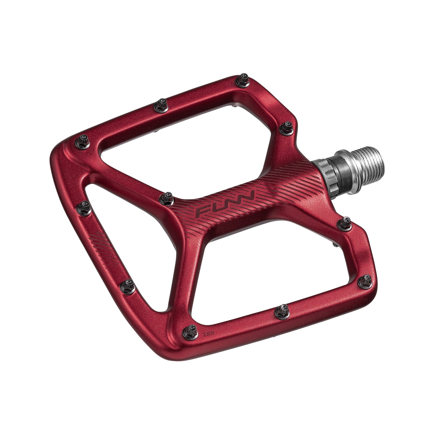 FUNN Python V2 Flat Aluminium Pedals - Standard - Red