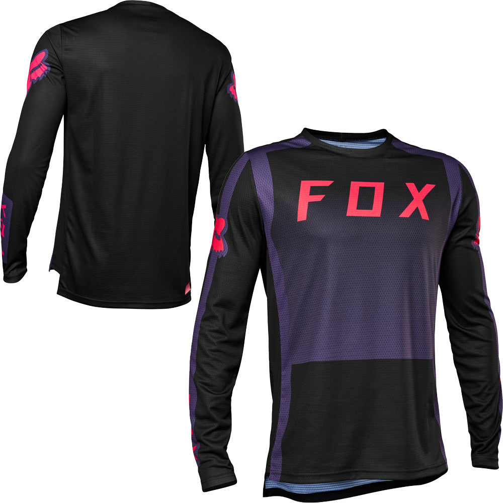 Fox Defend Race Youth Long Sleeve Jersey - Youth L - Sangria | MTB Direct