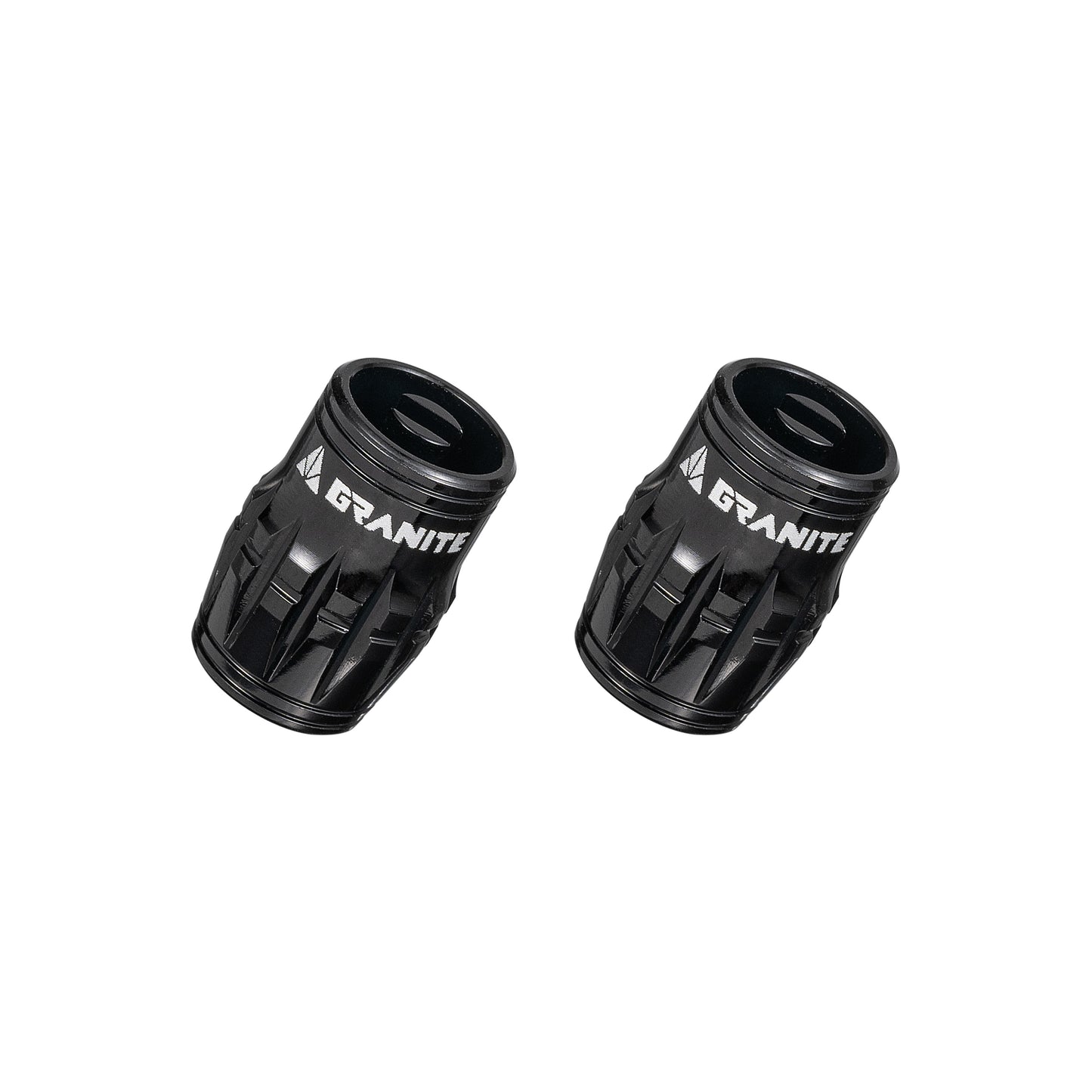 Granite Design Juicy Nipple Schrader Valve Cap Pair - Black
