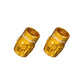 Granite Design Juicy Nipple Schrader Valve Cap Pair - Gold