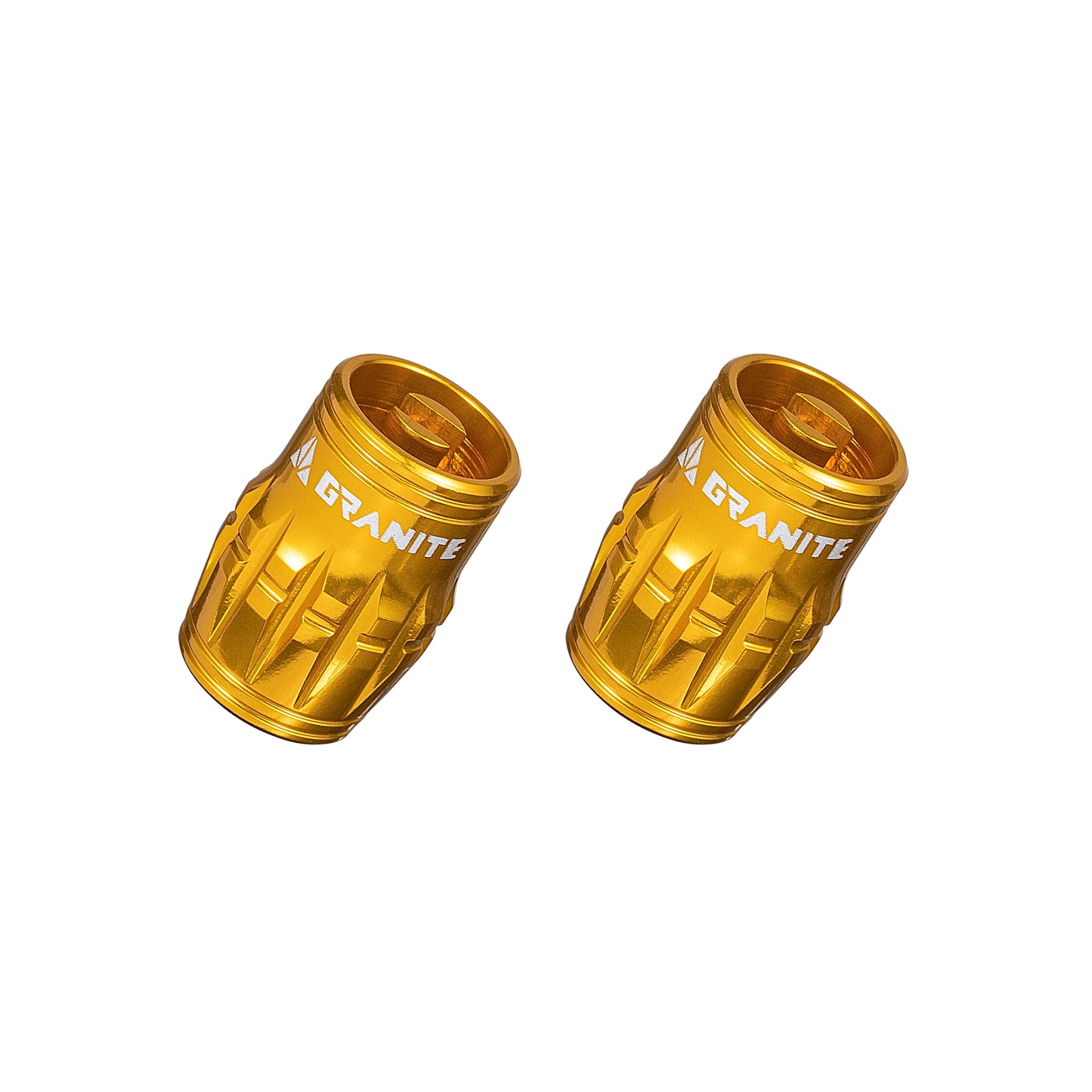 Granite Design Juicy Nipple Schrader Valve Cap Pair - Gold