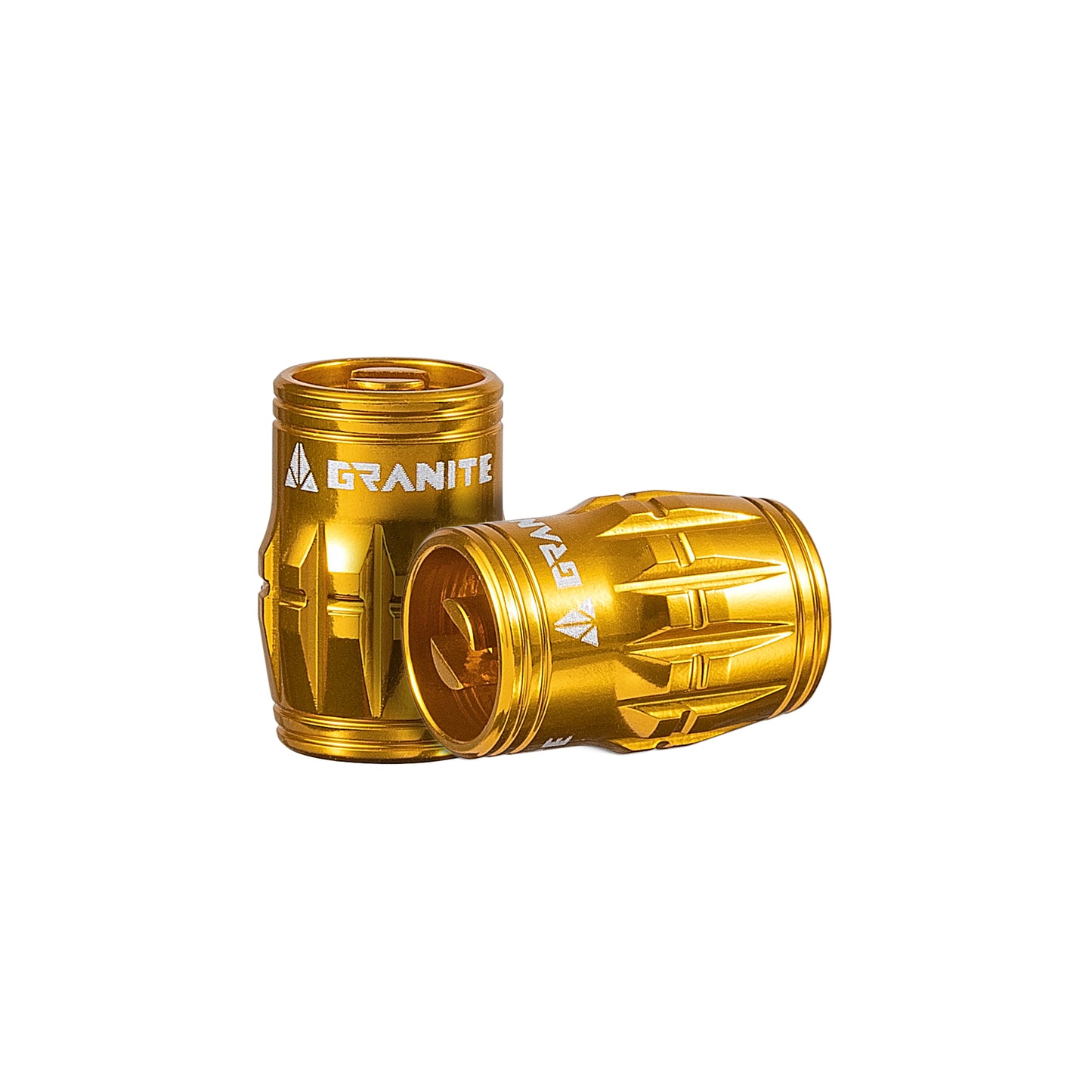 Granite Design Juicy Nipple Schrader Valve Cap Pair - Gold