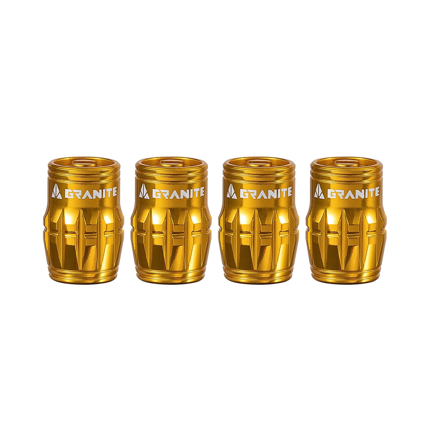Granite Design Juicy Nipple Schrader Valve Cap Pair - Gold