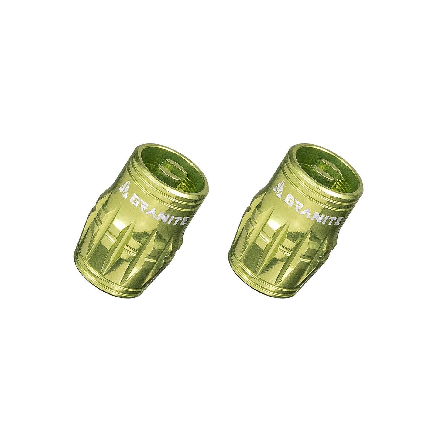 Granite Design Juicy Nipple Schrader Valve Cap Pair - Green