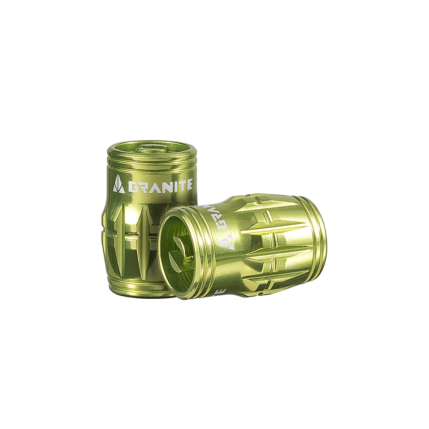 Granite Design Juicy Nipple Schrader Valve Cap Pair - Green