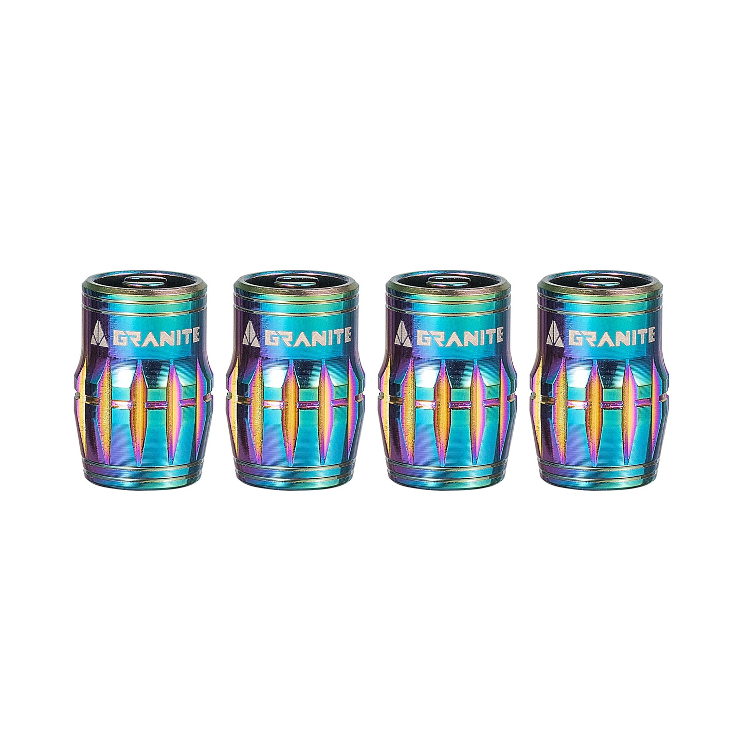 Granite Design Juicy Nipple Schrader Valve Cap Pair - Oil Slick