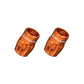 Granite Design Juicy Nipple Schrader Valve Cap Pair - Orange