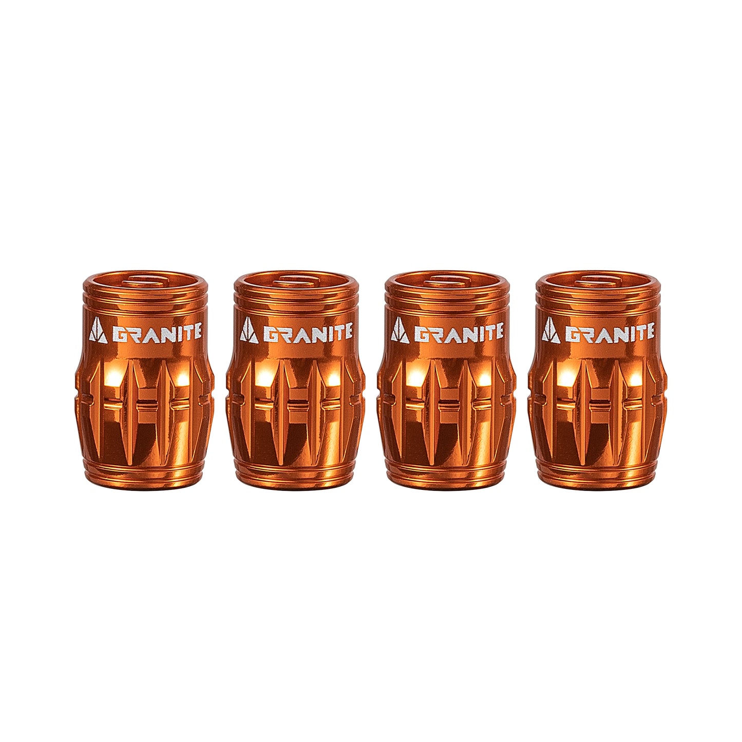 Granite Design Juicy Nipple Schrader Valve Cap Pair - Orange