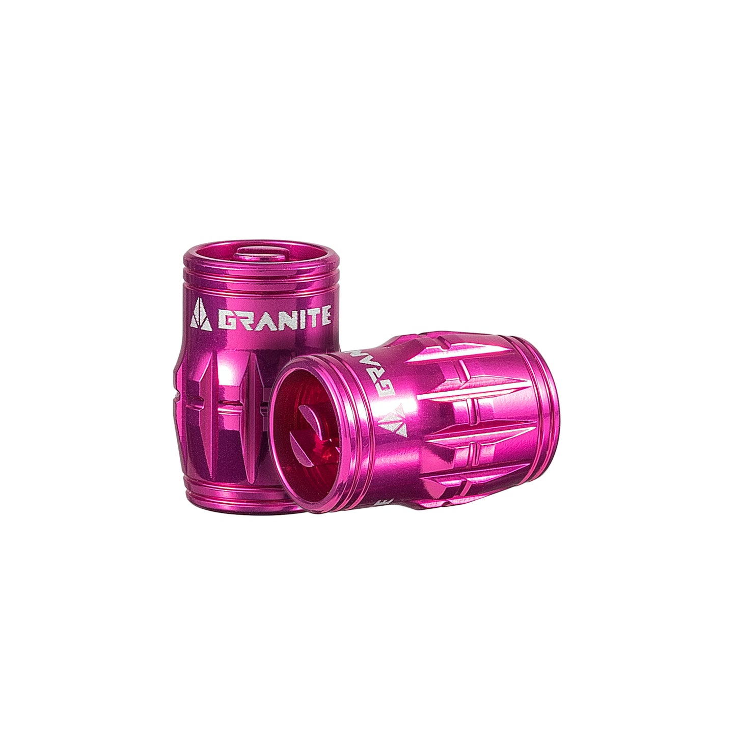 Granite Design Juicy Nipple Schrader Valve Cap Pair - Pink