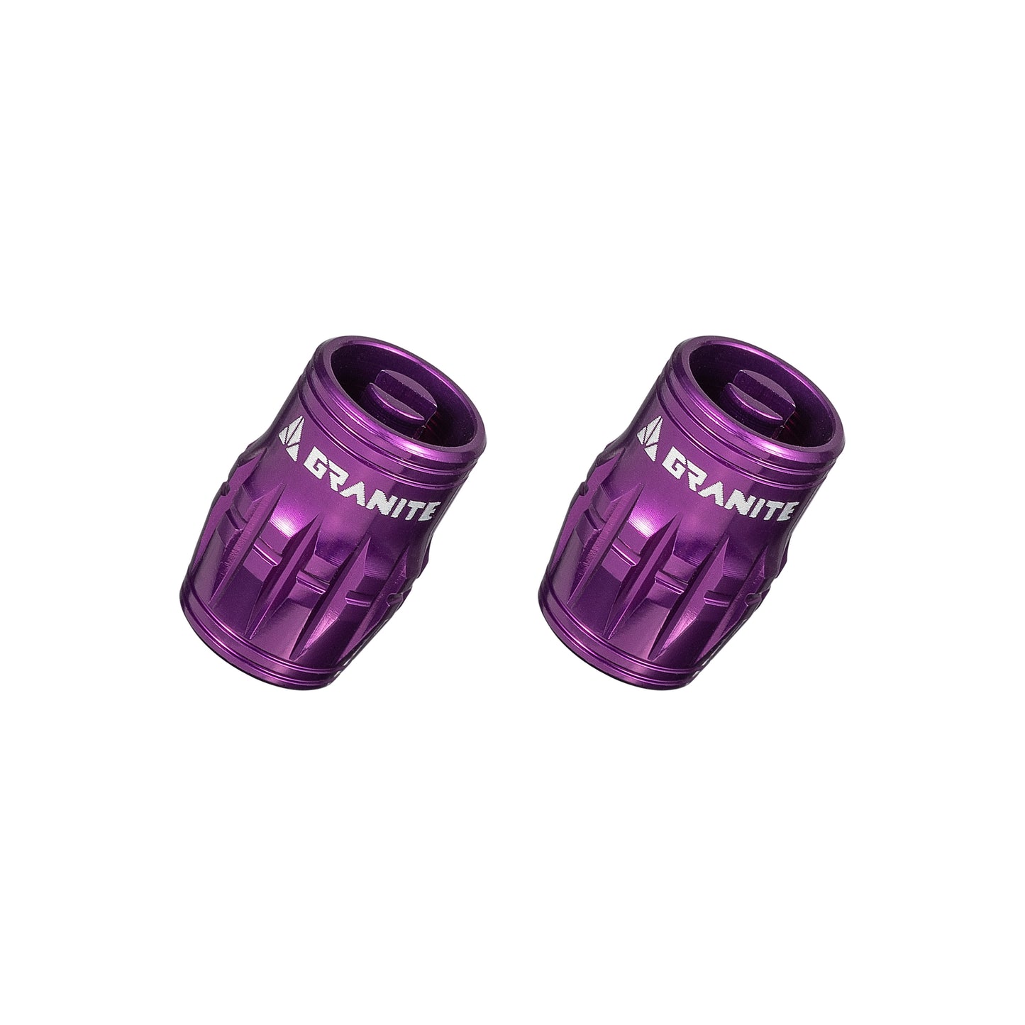 Granite Design Juicy Nipple Schrader Valve Cap Pair - Purple