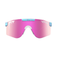 Pit Viper Original Wide Sunglasses - The Gobby - Light Blue - Mirror Polarized Lens