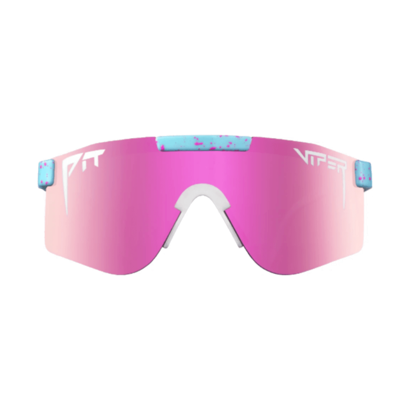 Pit Viper Original Wide Sunglasses - The Gobby - Light Blue - Mirror Polarized Lens