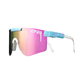 Pit Viper Original Wide Sunglasses - The Gobby - Light Blue - Mirror Polarized Lens