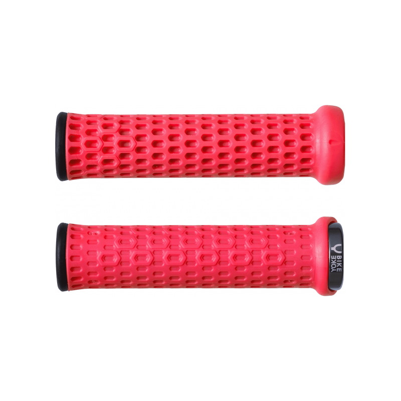 Bikeyoke Grippy Grips - Red - Single Lock On Grips