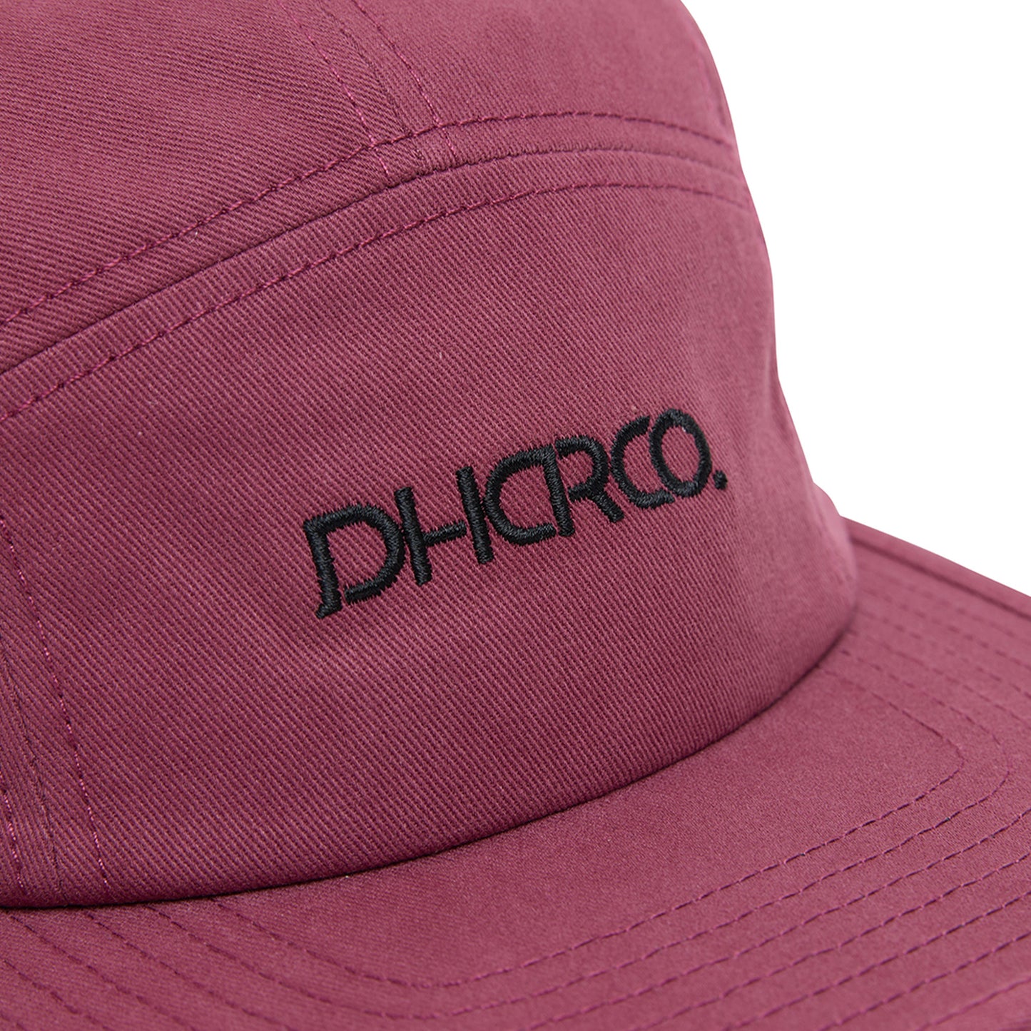 DHaRCO 5 Panel Cotton Snapback Hat - One Size Fits Most - Sangria