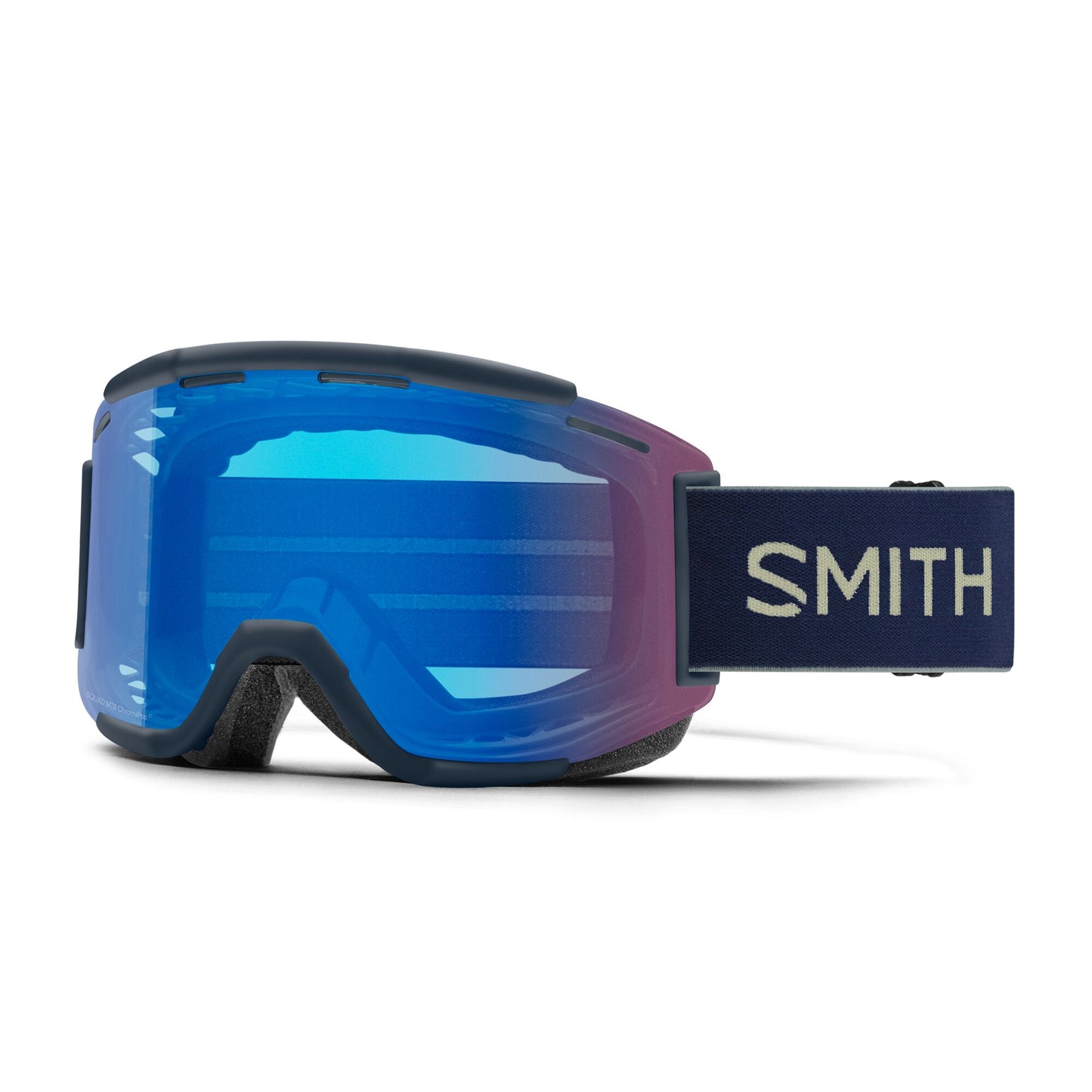 Smith Squad MTB Goggles - One Size Fits Most - Midnight Navy - Sage Brush - ChromaPop Contrast Rose Flash Lens