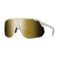 Smith Motive Sunglasses - One Size Fits Most - Matte Bone - ChromaPop Black Gold Mirror Lens
