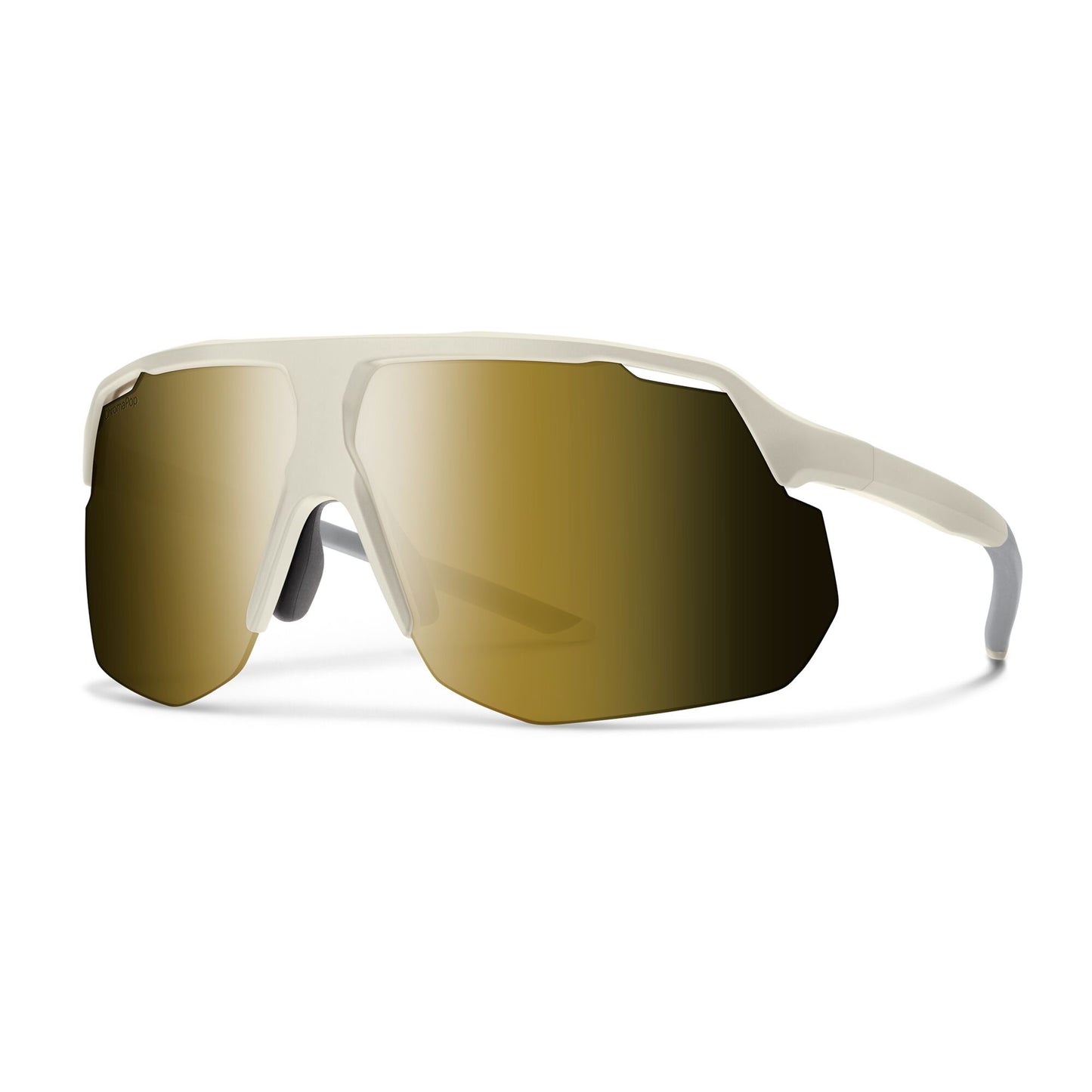 Smith Motive Sunglasses - One Size Fits Most - Matte Bone - ChromaPop Black Gold Mirror Lens