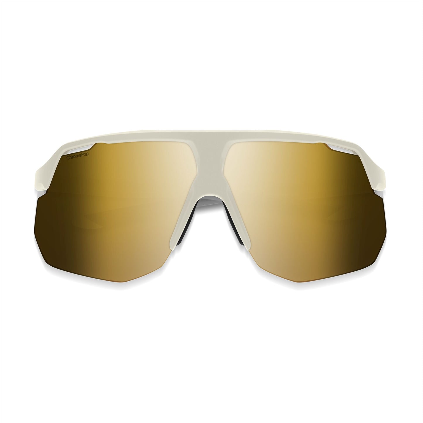 Smith Motive Sunglasses - One Size Fits Most - Matte Bone - ChromaPop Black Gold Mirror Lens