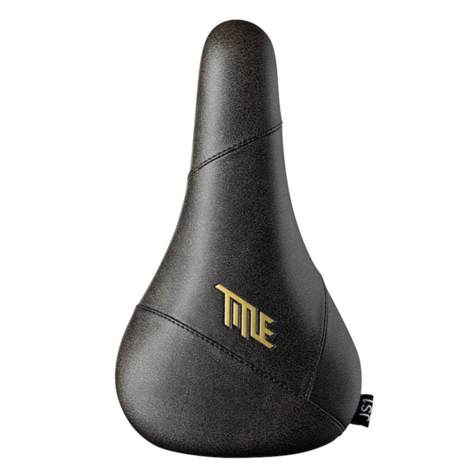 Title JS1 Saddle - Cro-Mo Alloy - 137mm - Black - Gold Crackle