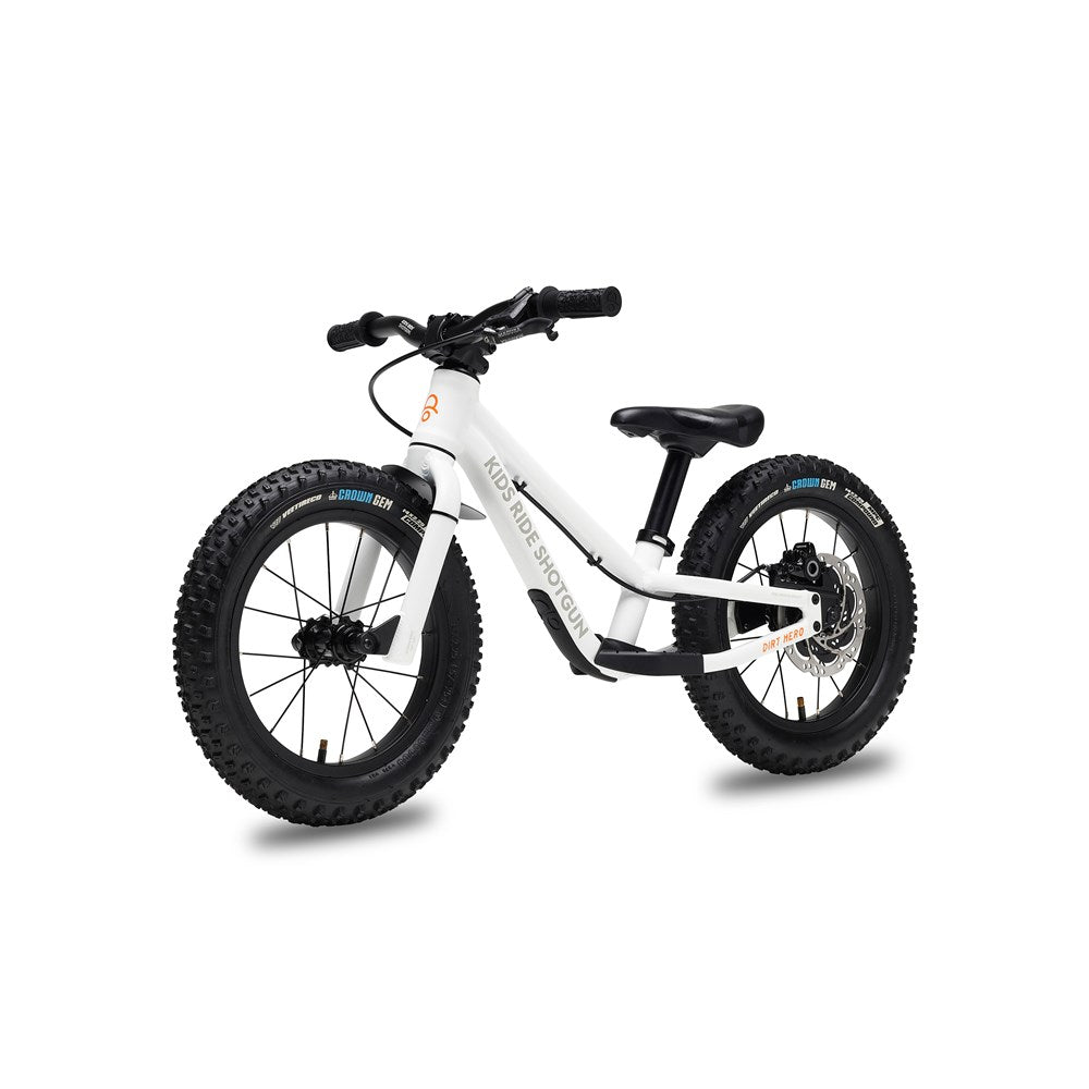 Shotgun Dirt Hero Balance Bike - White - 14 Inch - Brake