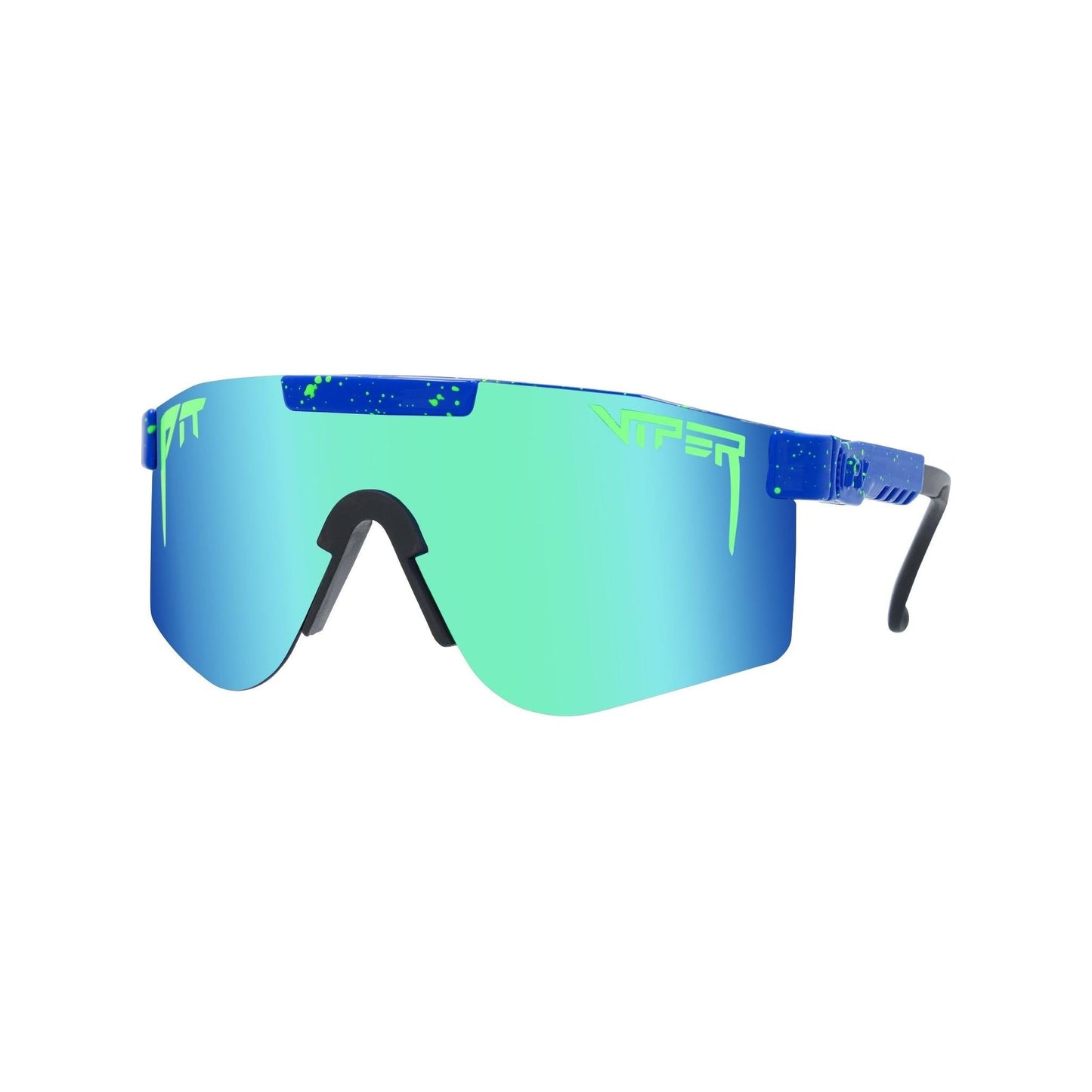 Pit Viper Original Wide Sunglasses - The Leonardo - Blue - Mirror Polarized Lens