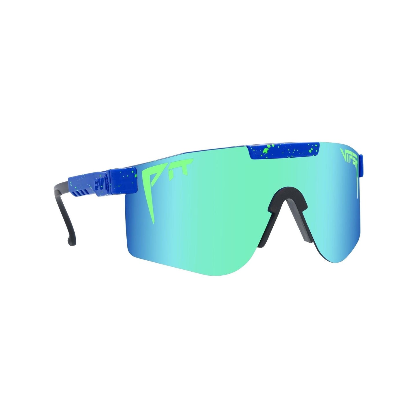 Pit Viper Original Wide Sunglasses - The Leonardo - Blue - Mirror Polarized Lens