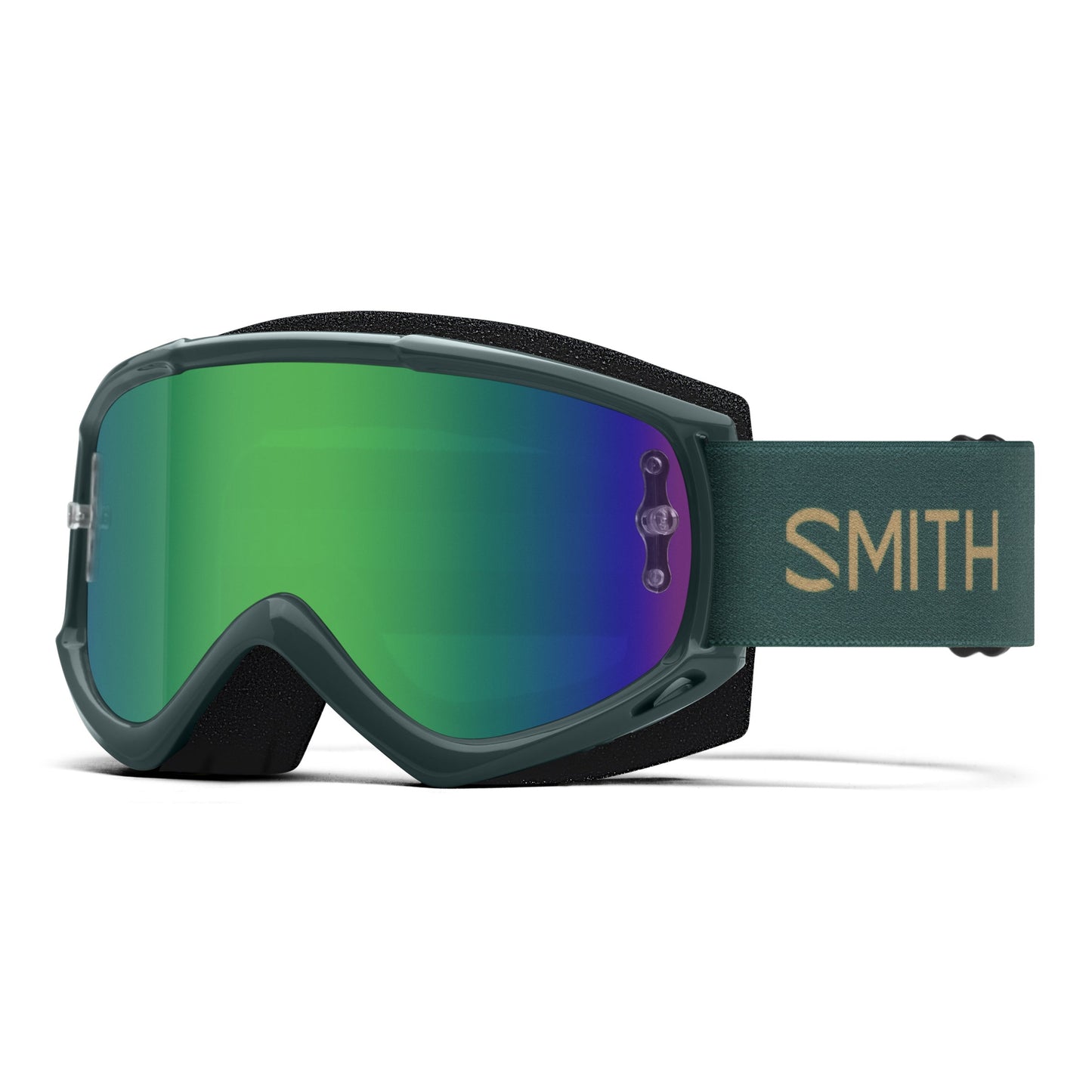 Smith Fuel V.1 Goggles - One Size Fits Most -  Spruce/Safari - Green Sol-X Mirror Lens