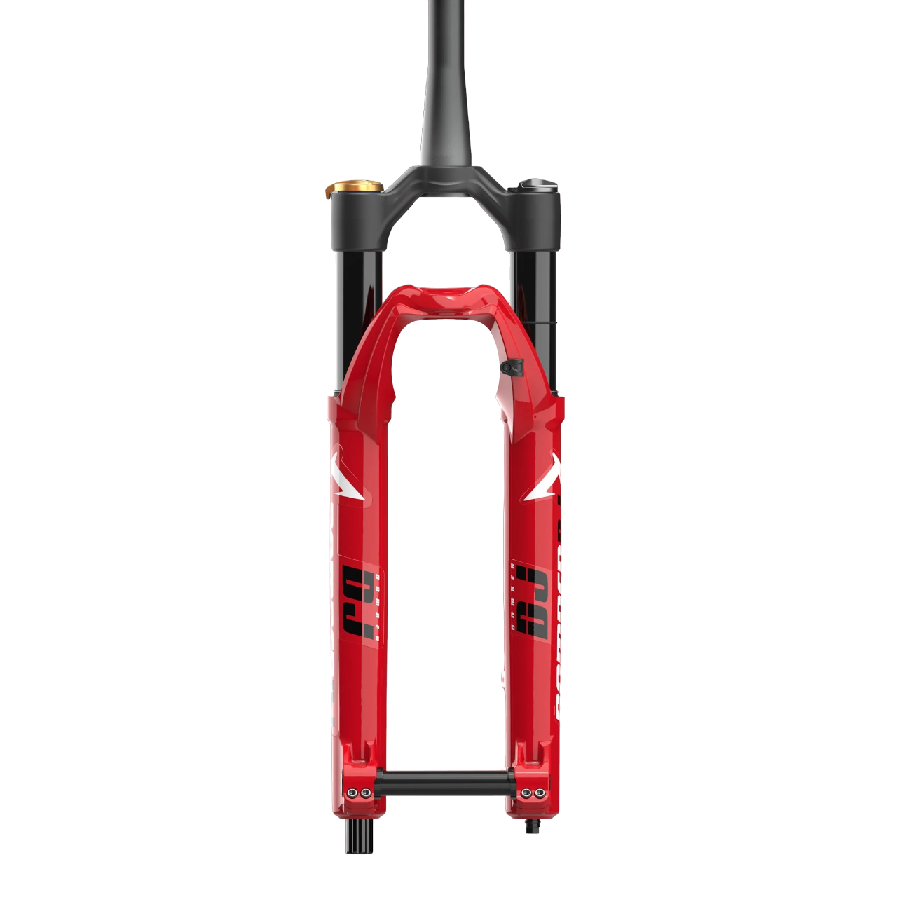 Marzocchi Bomber DJ Fork - 26 Inch - 1 1/8th - 1.5 Inch Tapered - 20x110mm - 100mm Travel - 37mm - Grip Sweep Adj - Gloss Red - 2024