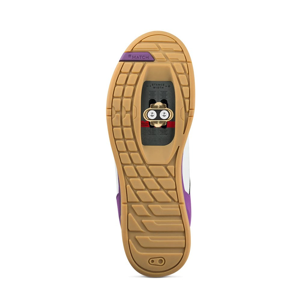 Crank Brothers Mallet Lace Limited Edition Bernard Kerr Clipless Shoes - US 10.5 - White - Purple