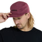DHaRCO 5 Panel Cotton Snapback Hat - One Size Fits Most - Sangria