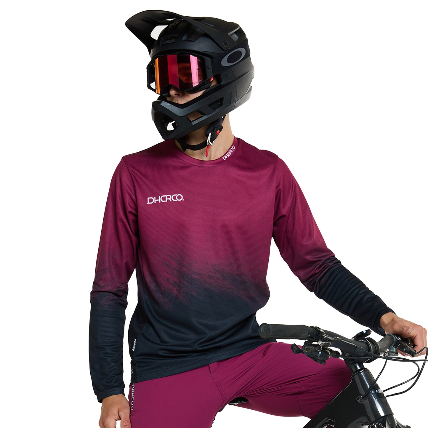 DHaRCO Men's Gravity Long Sleeve Jersey - S - Malbec
