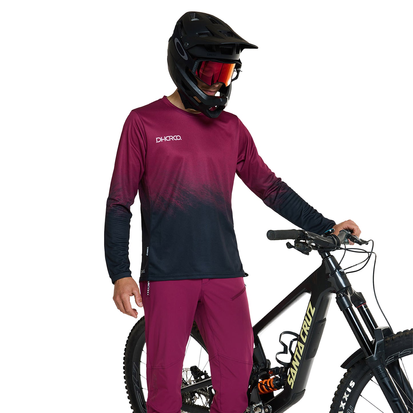 DHaRCO Men's Gravity Long Sleeve Jersey - S - Malbec