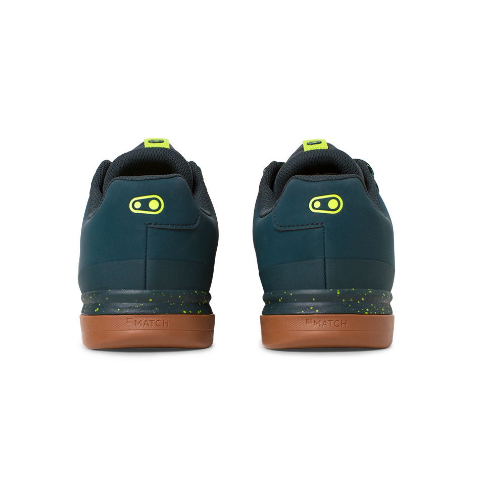 Crank Brothers Mallet Lace Clipless Shoes - US 9.5 - Petrol - Lime Splatter