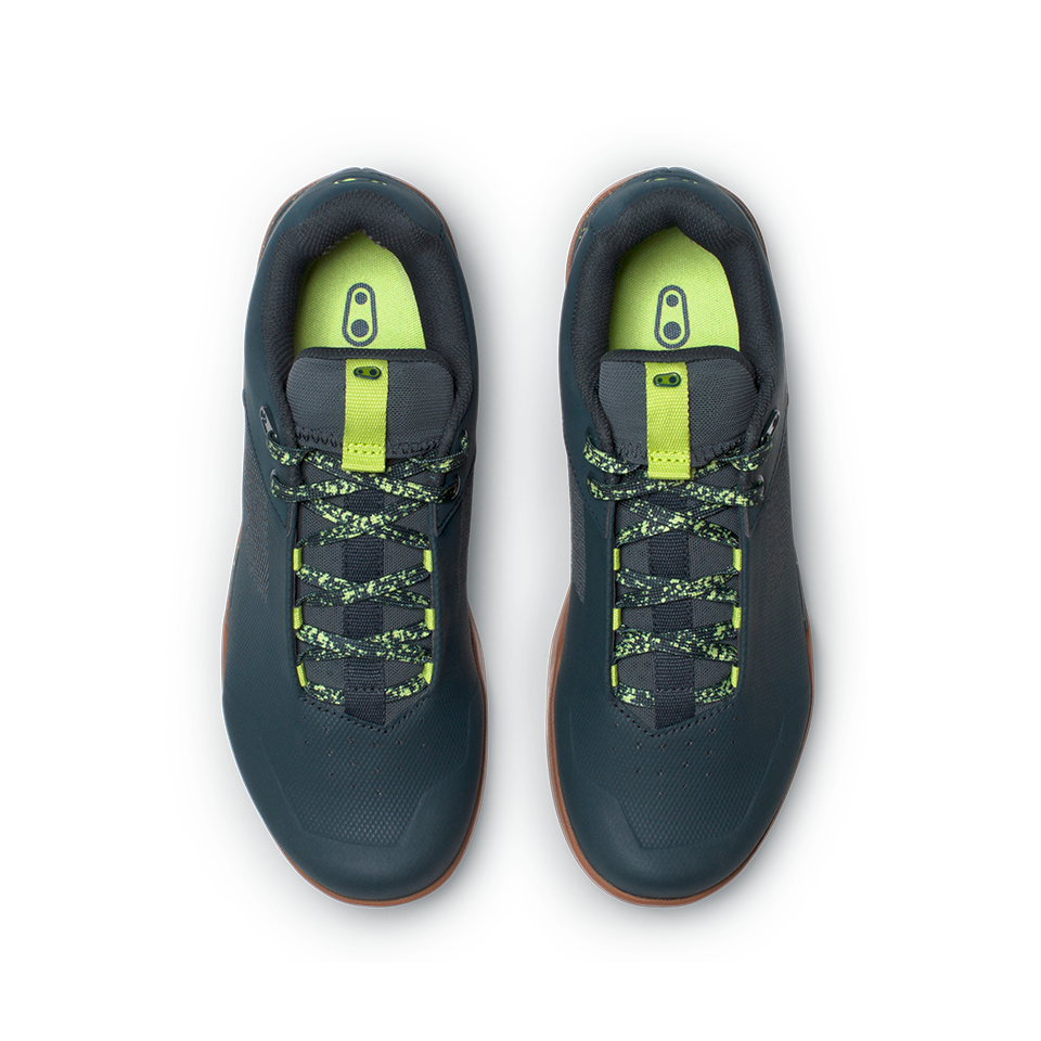 Crank Brothers Mallet Lace Clipless Shoes - US 8.5 - Petrol - Lime Splatter