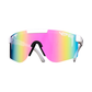 Pit Viper Original Wide Sunglasses - The Miami Nights - White - Fade Low Light Non-Polarized Lens