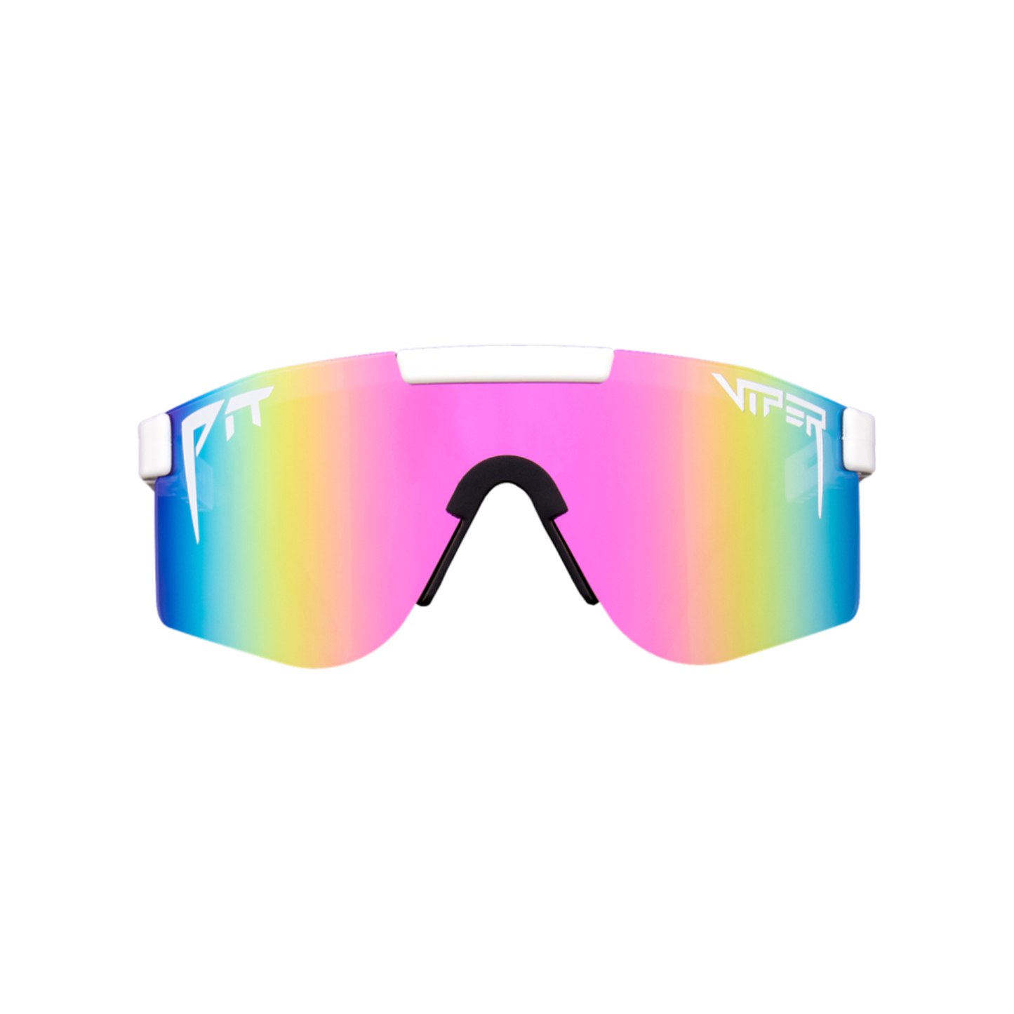 Pit Viper Original Wide Sunglasses - The Miami Nights - White - Fade Low Light Non-Polarized Lens