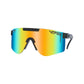 Pit Viper Original Wide Sunglasses - The Monster Bull - Black - Mirror Polarized Lens